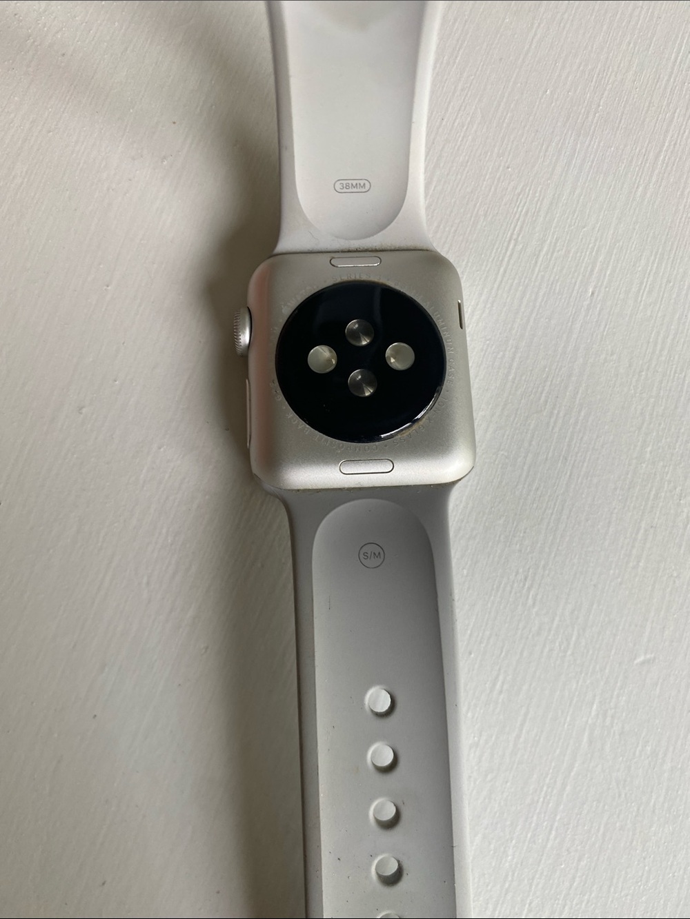 Apple Watch with Light Gray Sport Band BROKEN - Picture 2 of 3